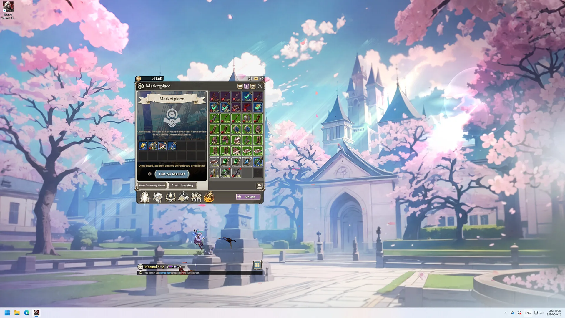 Multiplayer battle interface in War of Genesis Idle Loot