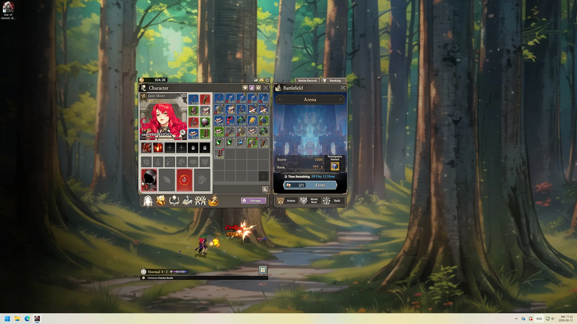 Boss battle shown in official War of Genesis Idle Loot media
